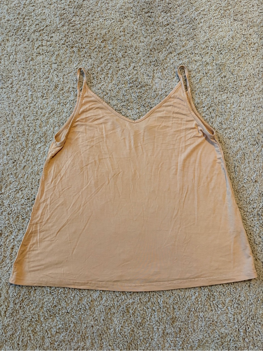 zeagoo Tan V-Neck Spaghetti Strap Camisole small